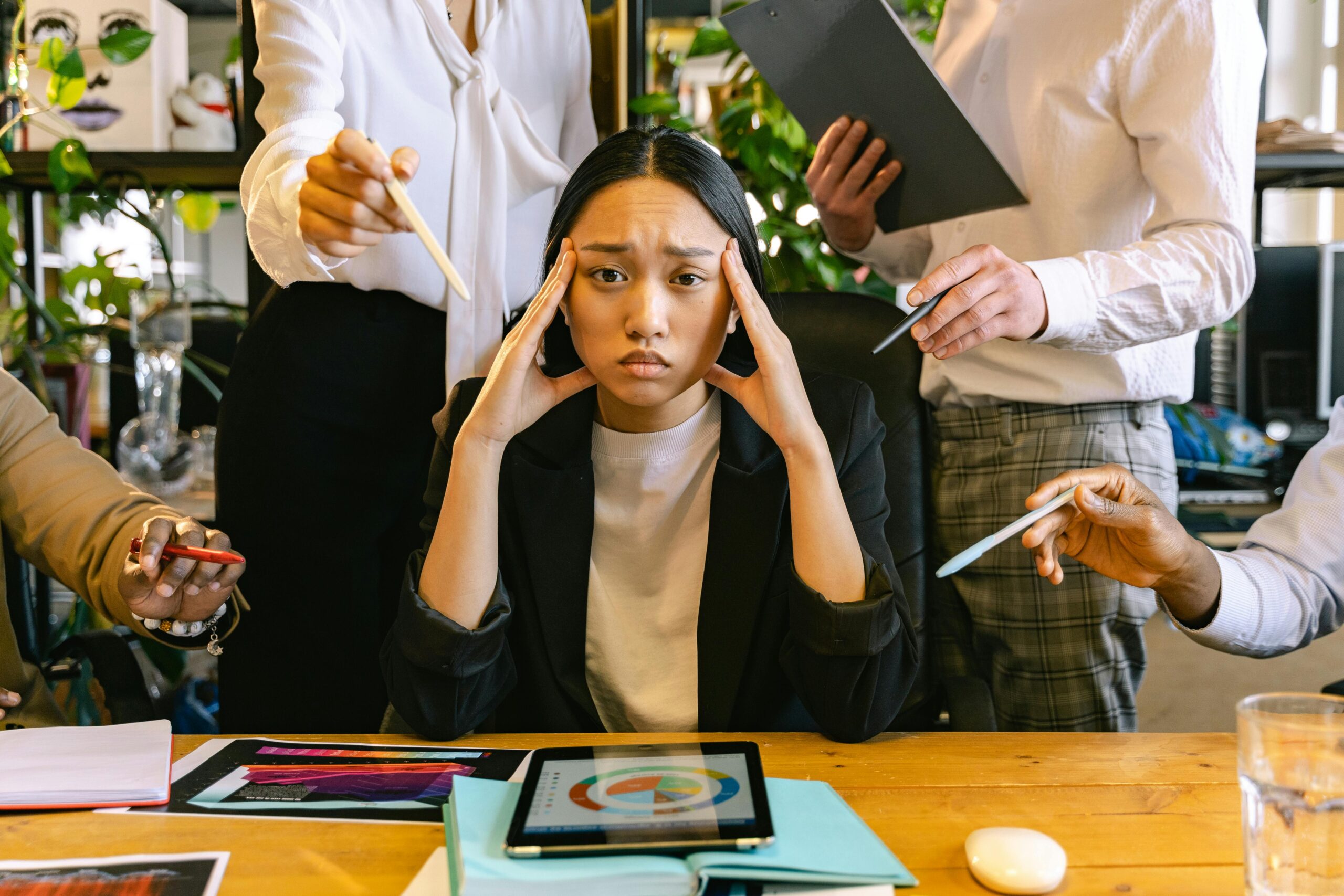 Woman worried about reviewing and updating of policies.