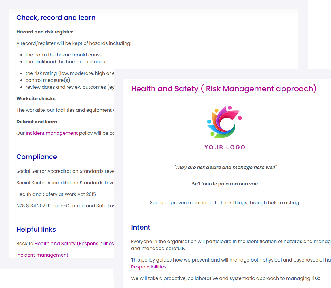 Workplace health and safety compliance AU health and safety risk management approach