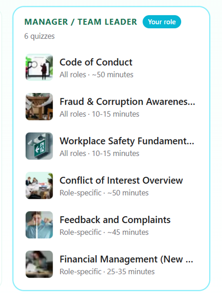 On-demand learning modules for Queensland Human Services training roles