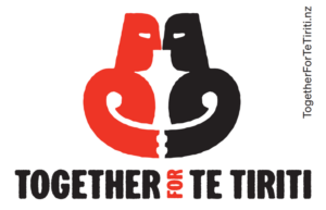 Together for Te Tiriti logo with text
